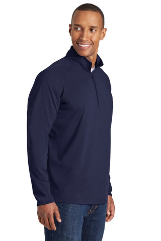 Sport-Tek Tall Sport-Wick Stretch 1/4-Zip Pullover (True Navy)