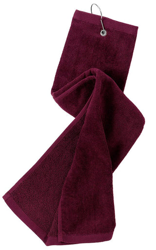 Port Authority Grommeted Tri-Fold Golf Towel (Maroon)