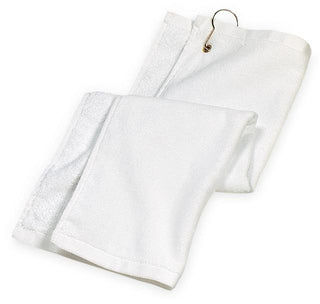 Port Authority Grommeted Golf Towel (White)