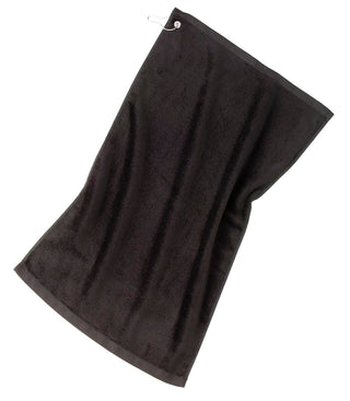 Port Authority Grommeted Golf Towel (Black)