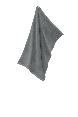 Port Authority Grommeted Microfiber Golf Towel (Deep Smoke)