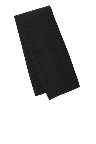 Port Authority Waffle Microfiber Fitness Towel (Black)