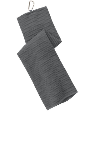 Port Authority Waffle Microfiber Golf Towel (Deep Smoke)