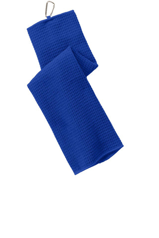 Port Authority Waffle Microfiber Golf Towel (Royal)