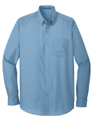 Port Authority Long Sleeve Carefree Poplin Shirt (Carolina Blue)