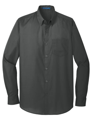 Port Authority Long Sleeve Carefree Poplin Shirt (Graphite)