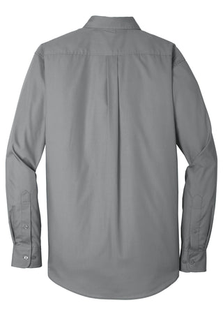 Port Authority Long Sleeve Carefree Poplin Shirt (Gusty Grey)