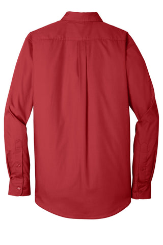 Port Authority Long Sleeve Carefree Poplin Shirt (Rich Red)