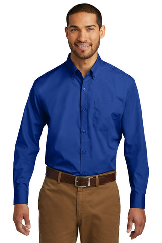 Port Authority Long Sleeve Carefree Poplin Shirt (True Royal)