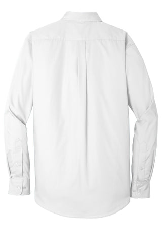 Port Authority Long Sleeve Carefree Poplin Shirt (White)