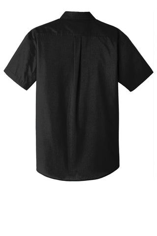 Port Authority Short Sleeve Carefree Poplin Shirt (Deep Black)