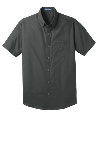 Port Authority Short Sleeve Carefree Poplin Shirt (Graphite)