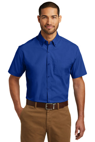 Port Authority Short Sleeve Carefree Poplin Shirt (True Royal)