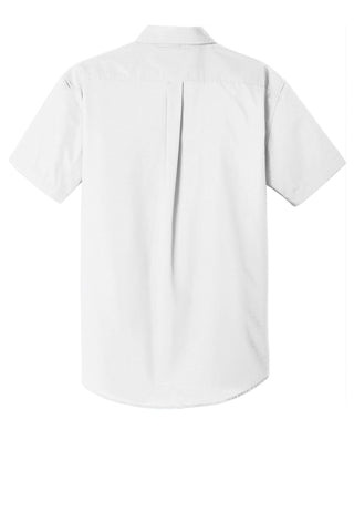 Port Authority Short Sleeve Carefree Poplin Shirt (White)