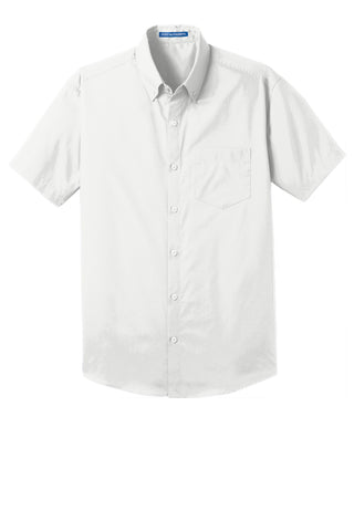 Port Authority Short Sleeve Carefree Poplin Shirt (White)