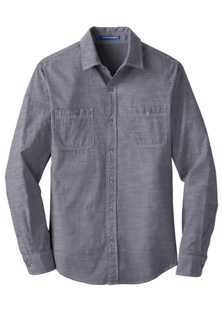 Port Authority Slub Chambray Shirt (True Navy)