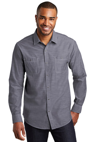 Port Authority Slub Chambray Shirt (True Navy)