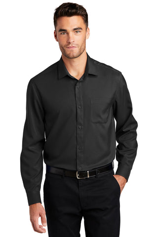 Port Authority Long Sleeve Performance Staff Shirt (Black)