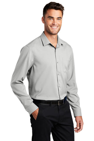 Port Authority Long Sleeve Performance Staff Shirt (Silver)