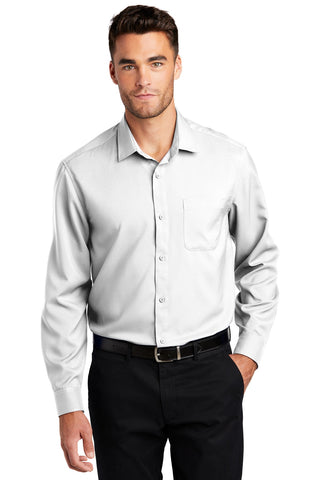 Port Authority Long Sleeve Performance Staff Shirt (White)