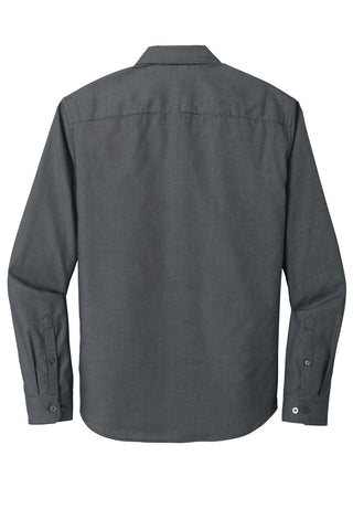 Port Authority Pincheck Easy Care Shirt (Black/ Grey Steel)