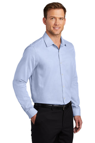 Port Authority Pincheck Easy Care Shirt (Blue Horizon/ White)