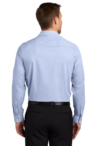 Port Authority Pincheck Easy Care Shirt (Blue Horizon/ White)