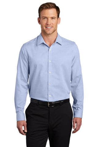 Port Authority Pincheck Easy Care Shirt (Blue Horizon/ White)