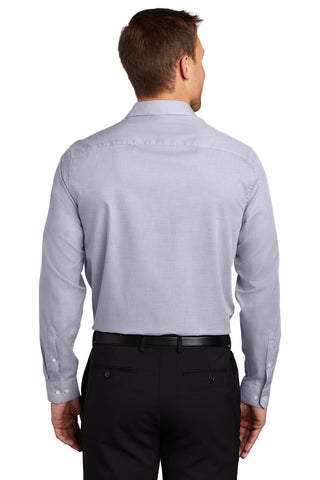 Port Authority Pincheck Easy Care Shirt (Gusty Grey/ White)