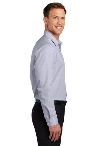 Port Authority Pincheck Easy Care Shirt (Gusty Grey/ White)