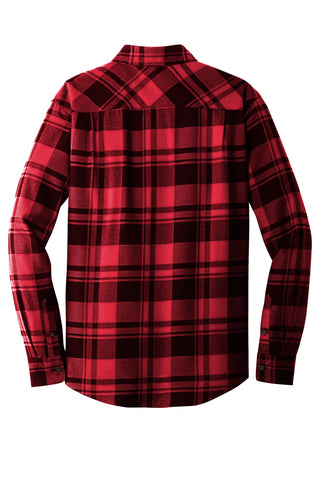 Port Authority Plaid Flannel Shirt (Engine Red/ Black)