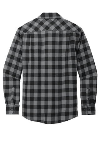 Port Authority Plaid Flannel Shirt (Grey/ Black Buffalo Check)