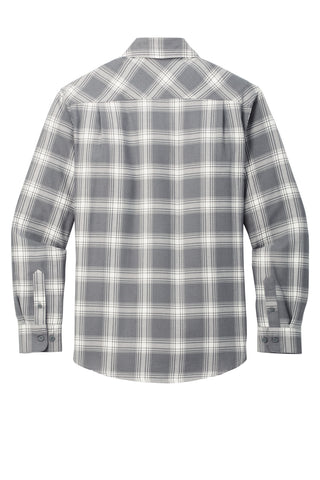 Port Authority Plaid Flannel Shirt (Grey/ Cream Open Plaid)