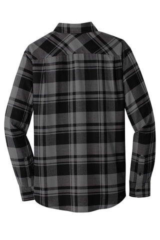 Port Authority Plaid Flannel Shirt (Grey/ Black)