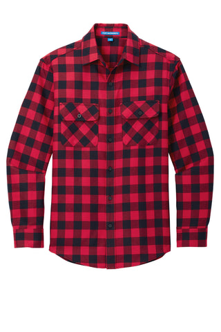 Port Authority Plaid Flannel Shirt (Red/ Black Buffalo Check)