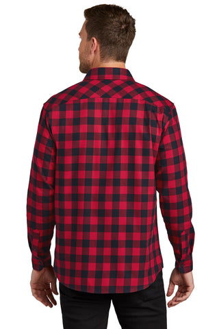 Port Authority Plaid Flannel Shirt (Red/ Black Buffalo Check)