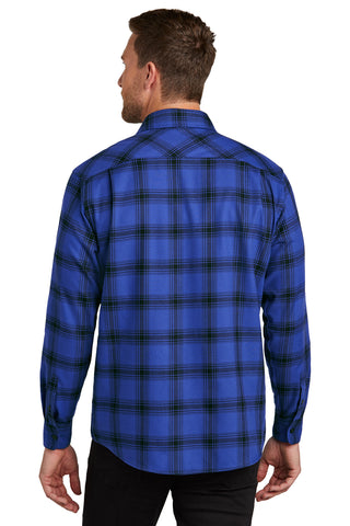 Port Authority Plaid Flannel Shirt (Royal/ Black Open Plaid)