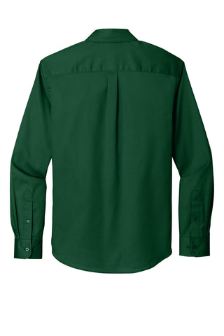 Port Authority Long Sleeve SuperPro React Twill Shirt (Dark Green)