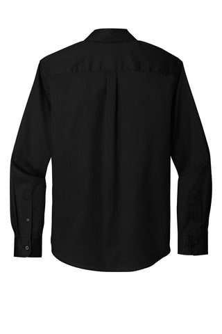 Port Authority Long Sleeve SuperPro React Twill Shirt (Deep Black)