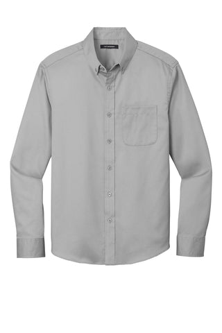 Port Authority Long Sleeve SuperPro React Twill Shirt (Gusty Grey)