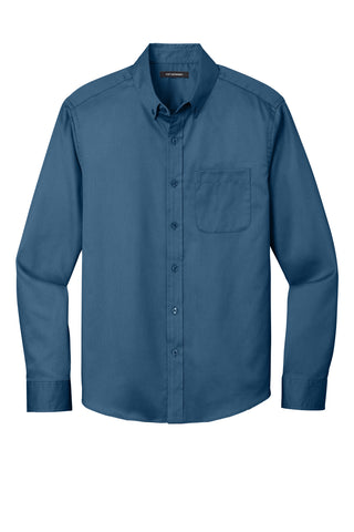 Port Authority Long Sleeve SuperPro React Twill Shirt (Regatta Blue)