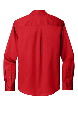 Port Authority Long Sleeve SuperPro React Twill Shirt (Rich Red)