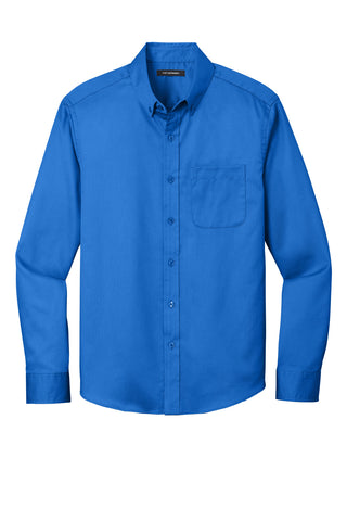 Port Authority Long Sleeve SuperPro React Twill Shirt (Strong Blue)