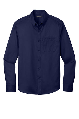 Port Authority Long Sleeve SuperPro React Twill Shirt (True Navy)