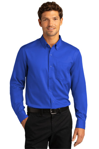 Port Authority Long Sleeve SuperPro React Twill Shirt (True Royal)