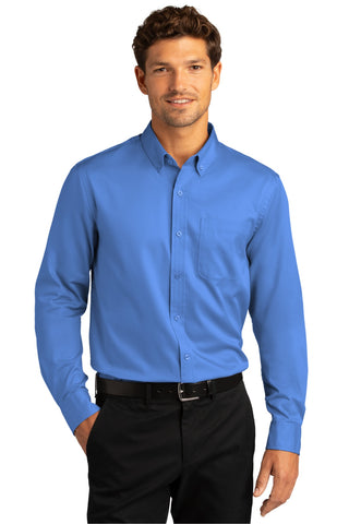 Port Authority Long Sleeve SuperPro React Twill Shirt (Ultramarine Blue)