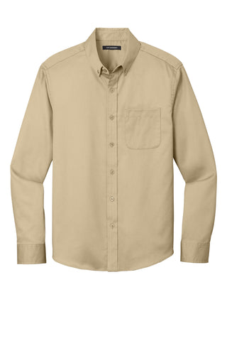 Port Authority Long Sleeve SuperPro React Twill Shirt (Wheat)