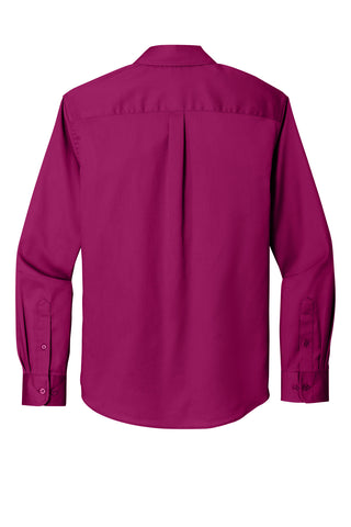 Port Authority Long Sleeve SuperPro React Twill Shirt (Wild Berry)