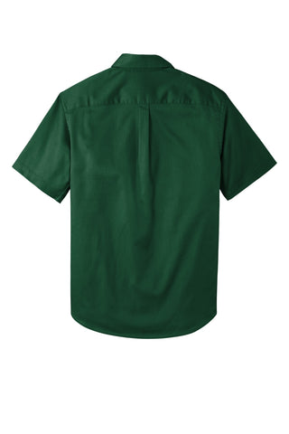 Port Authority Short Sleeve SuperPro React Twill Shirt (Dark Green)