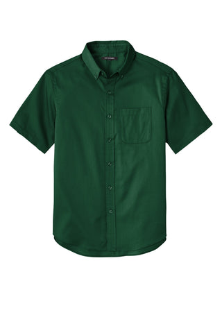 Port Authority Short Sleeve SuperPro React Twill Shirt (Dark Green)